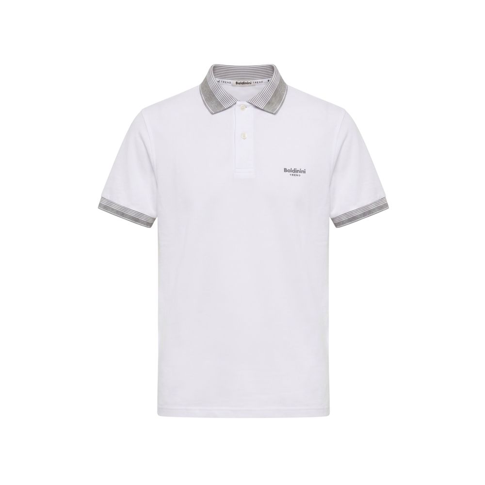 Baldinini Trend White Cotton Men Men's Polo-Shirt