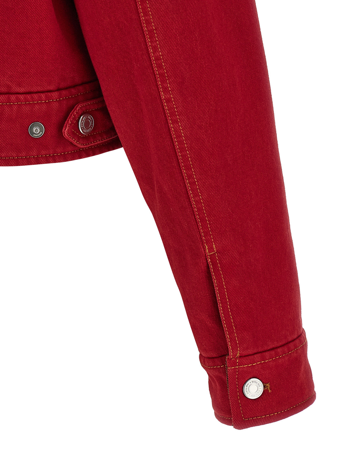 Ami Paris Red Cotton Biker Women's Jacket