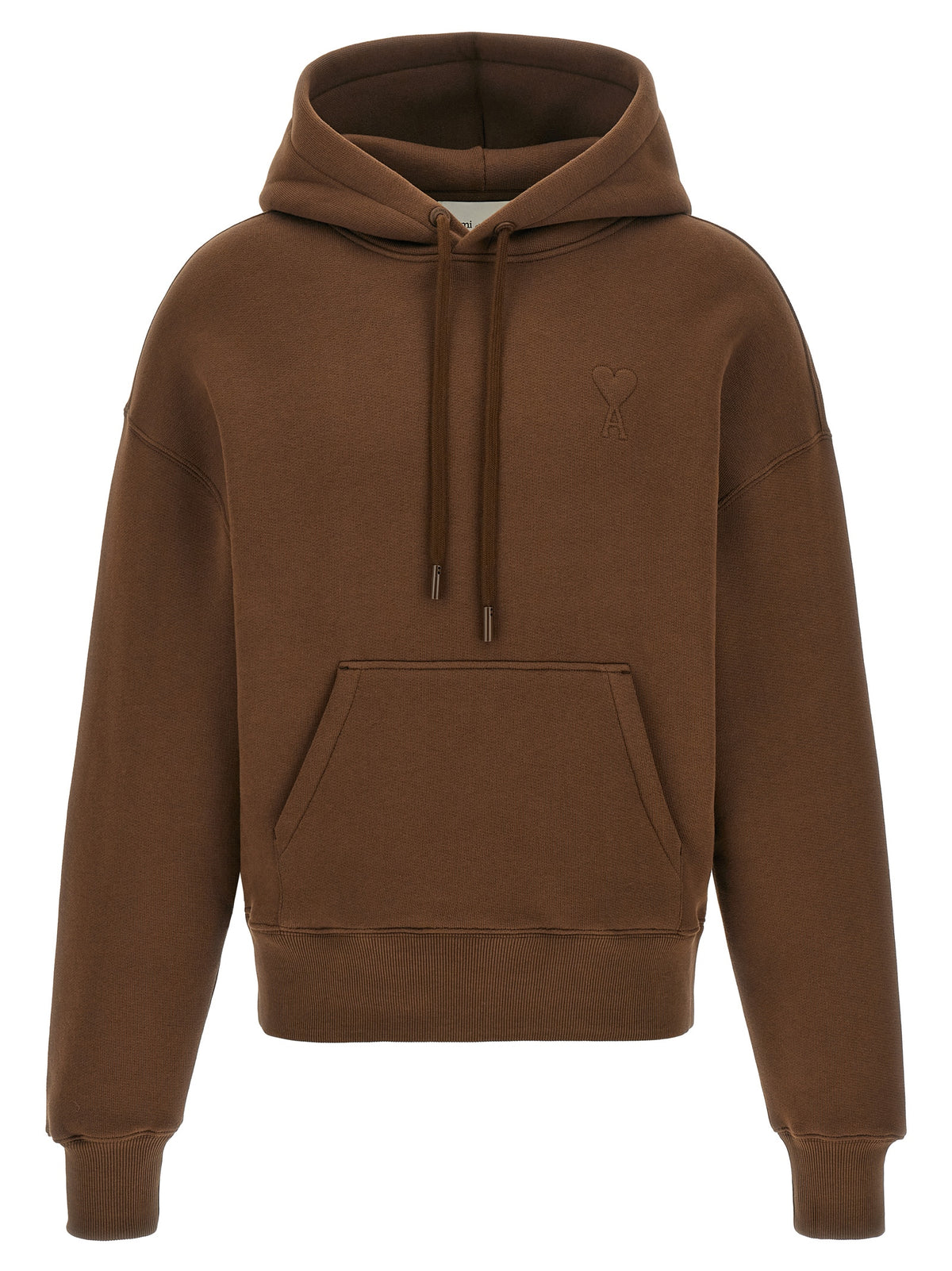 Ami Paris Brown Cotton Women's Hoodie