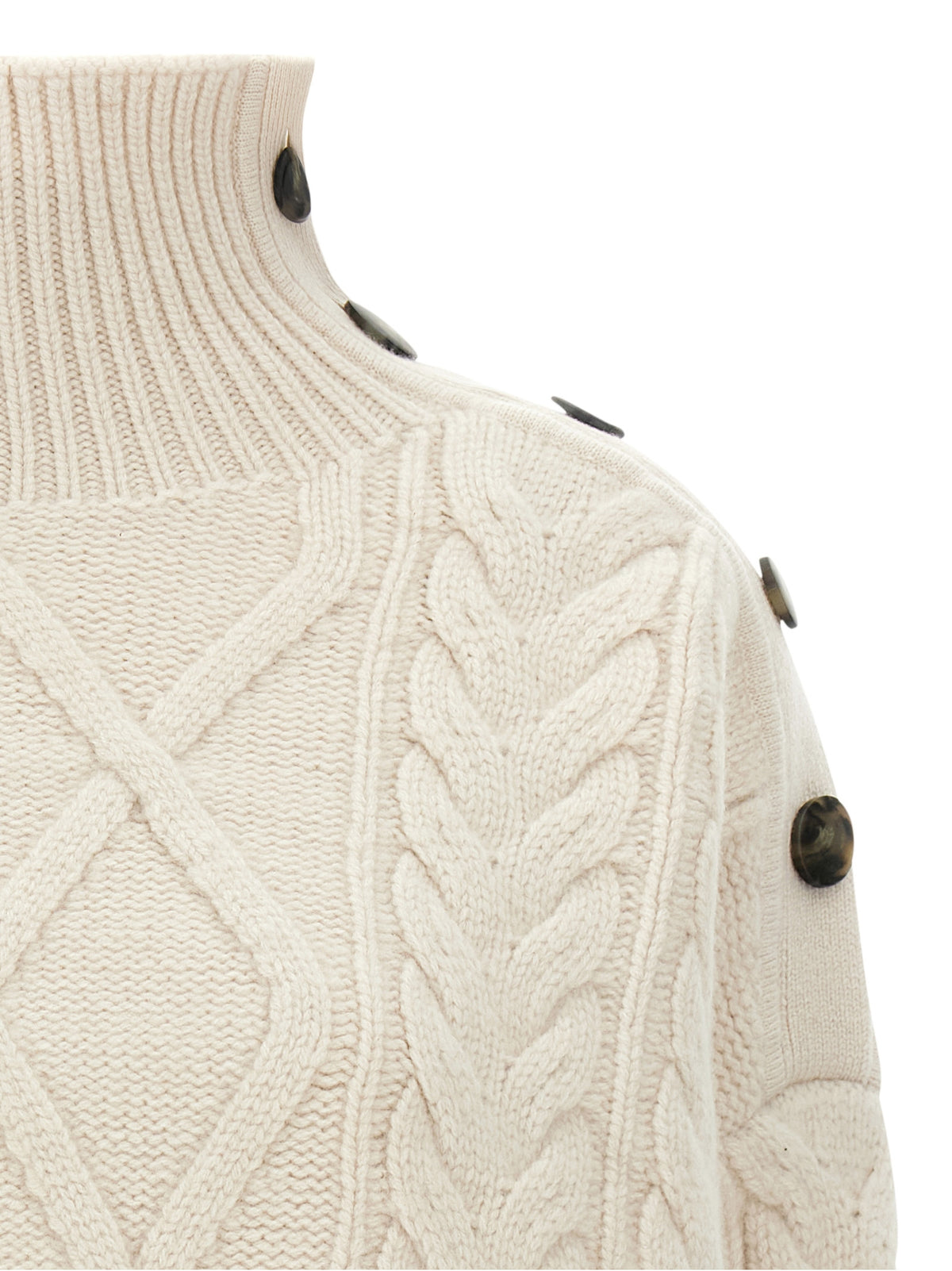 Yves Salomon White Wool Women's Cardigan