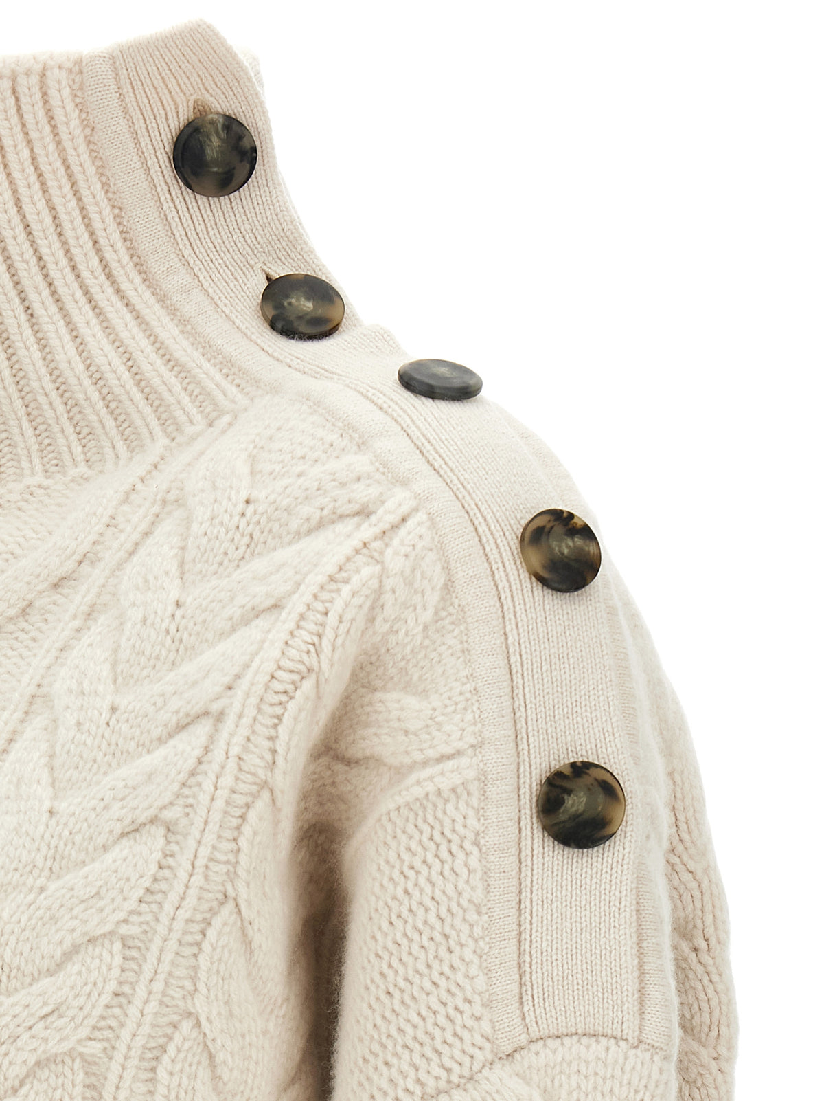 Yves Salomon White Wool Women's Cardigan