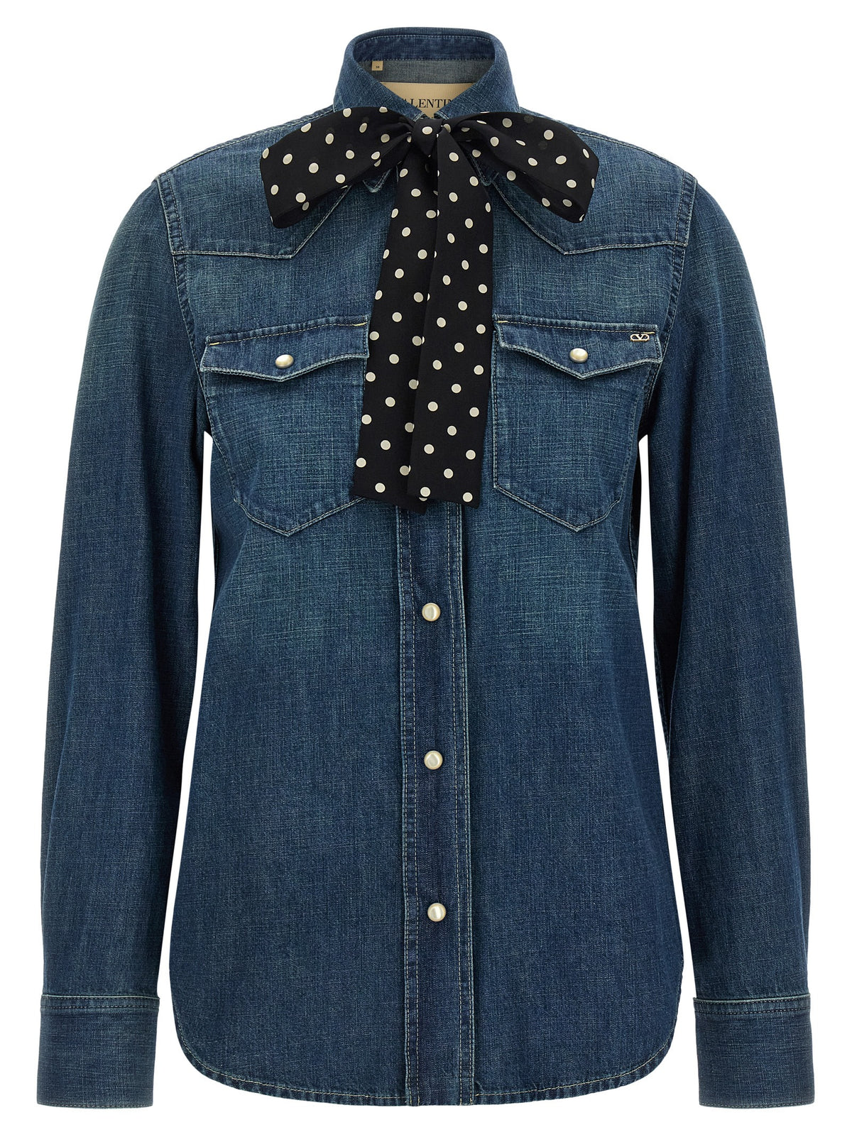 Valentino Garavani Blue Cotton Women's Blouse