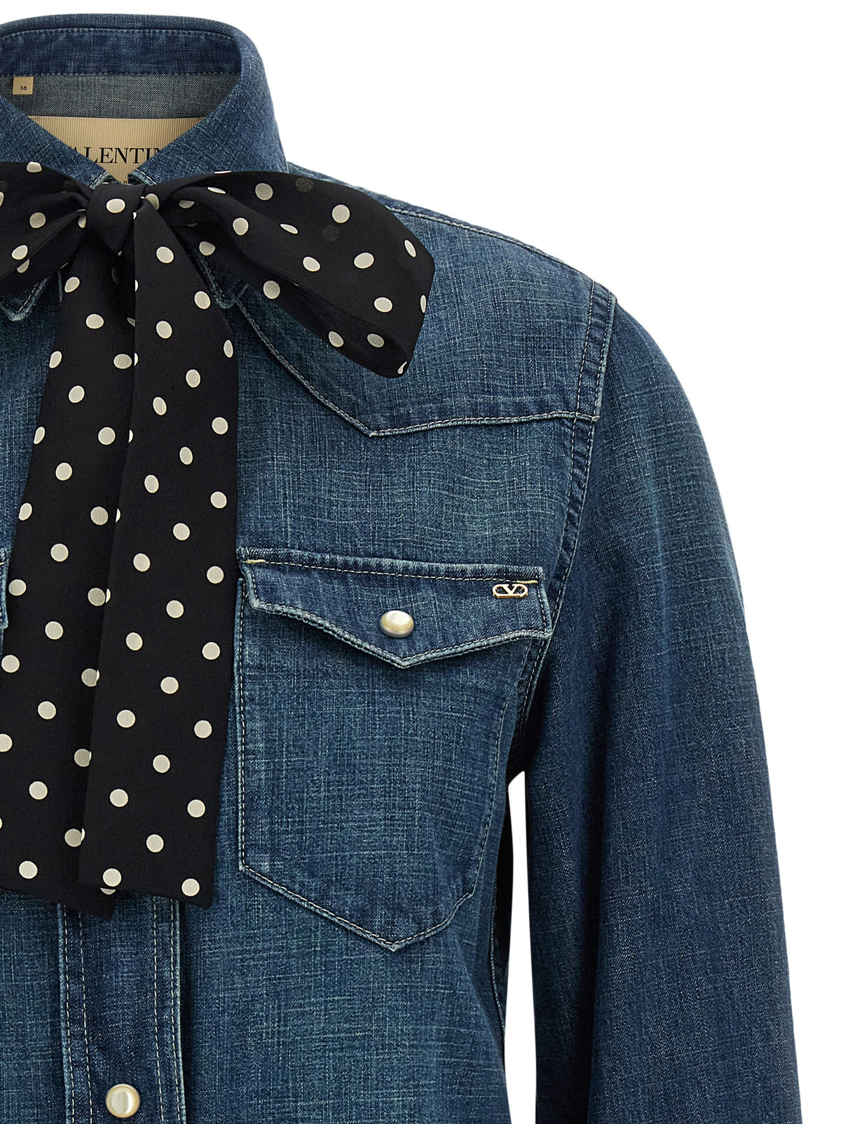 Valentino Garavani Blue Cotton Women's Blouse