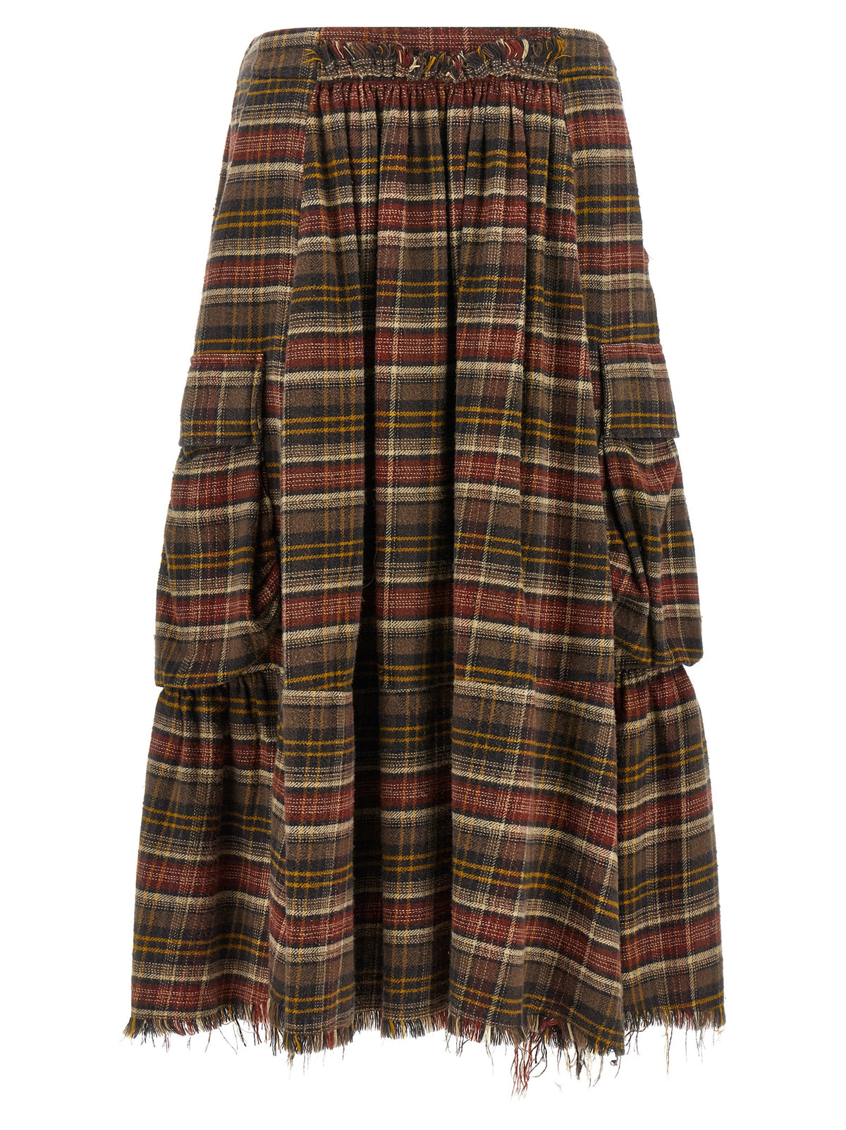 R13 Brown Cotton Mini Women's Skirt