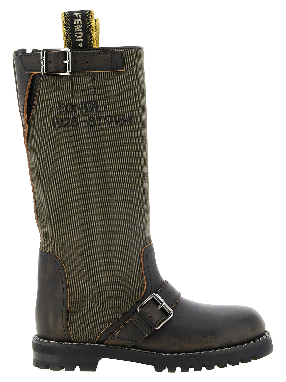 Fendi Bicolor Calfskin Over The Women's Knee