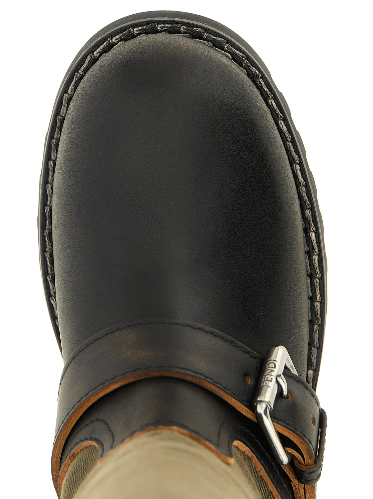 Fendi Bicolor Calfskin Over The Women's Knee