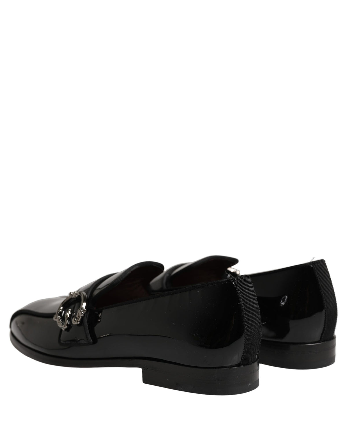 Dolce & Gabbana Black Patent Leather Men Loafers Men's Shoes