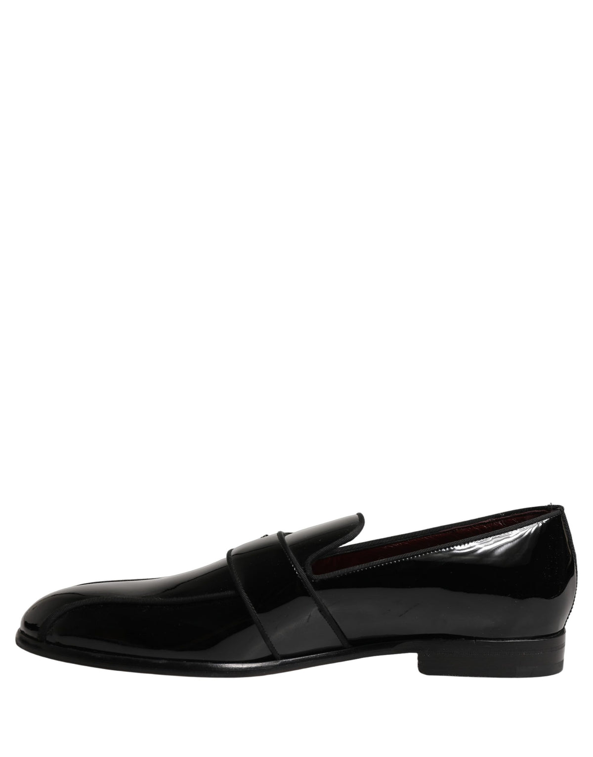Dolce & Gabbana Black Patent Leather Men Loafers Men's Shoes