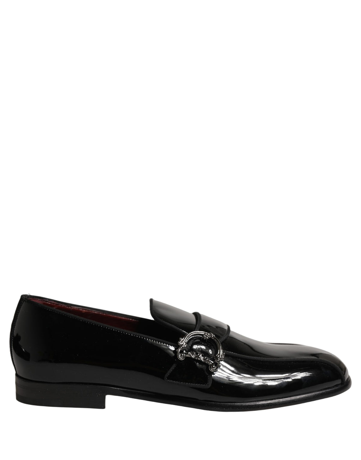 Dolce & Gabbana Black Patent Leather Men Loafers Men's Shoes