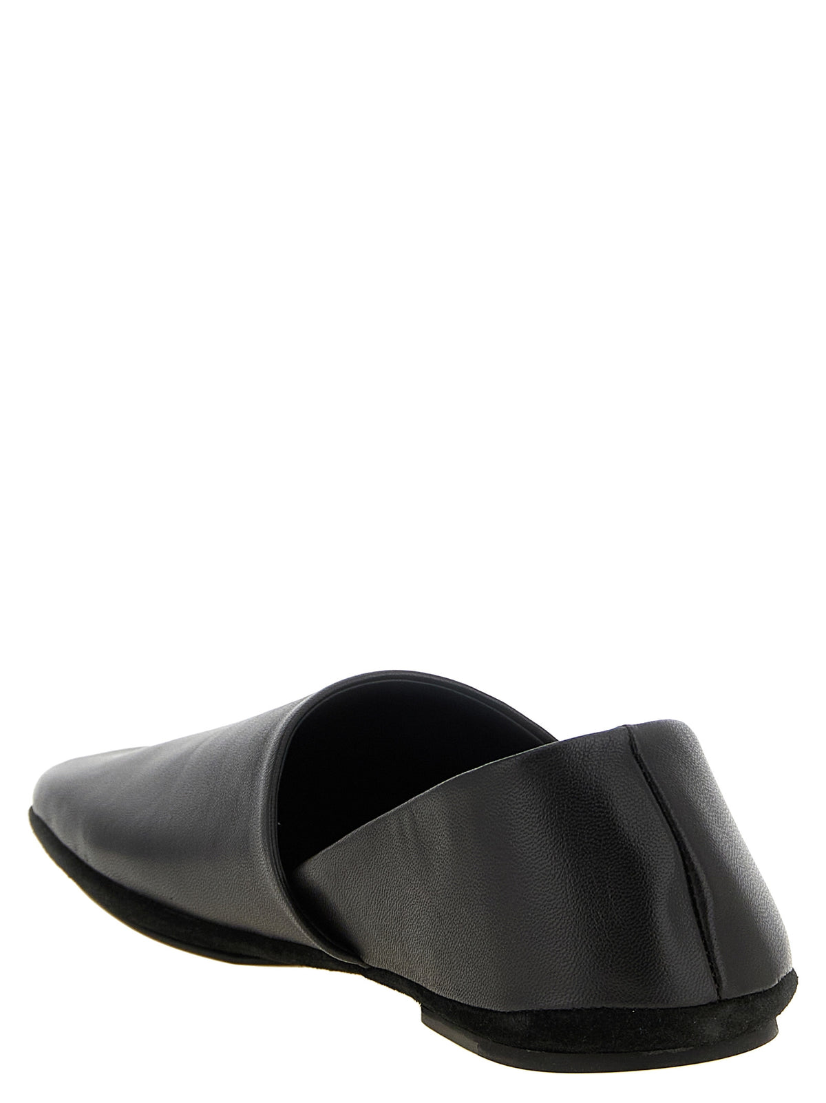 Lemaire Black Lamb Leather Slip-On Men's Loafers