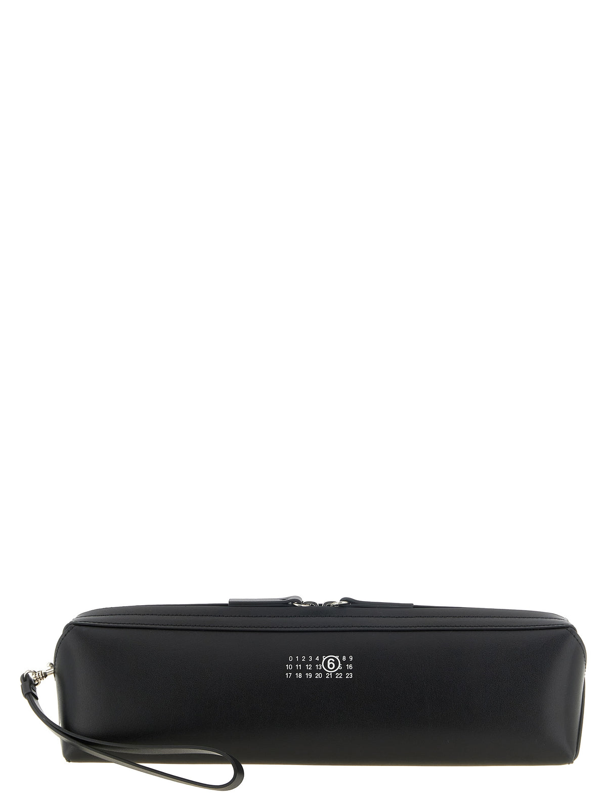 MM6 Maison Margiela Black Cowhide Clutch Women's Bag