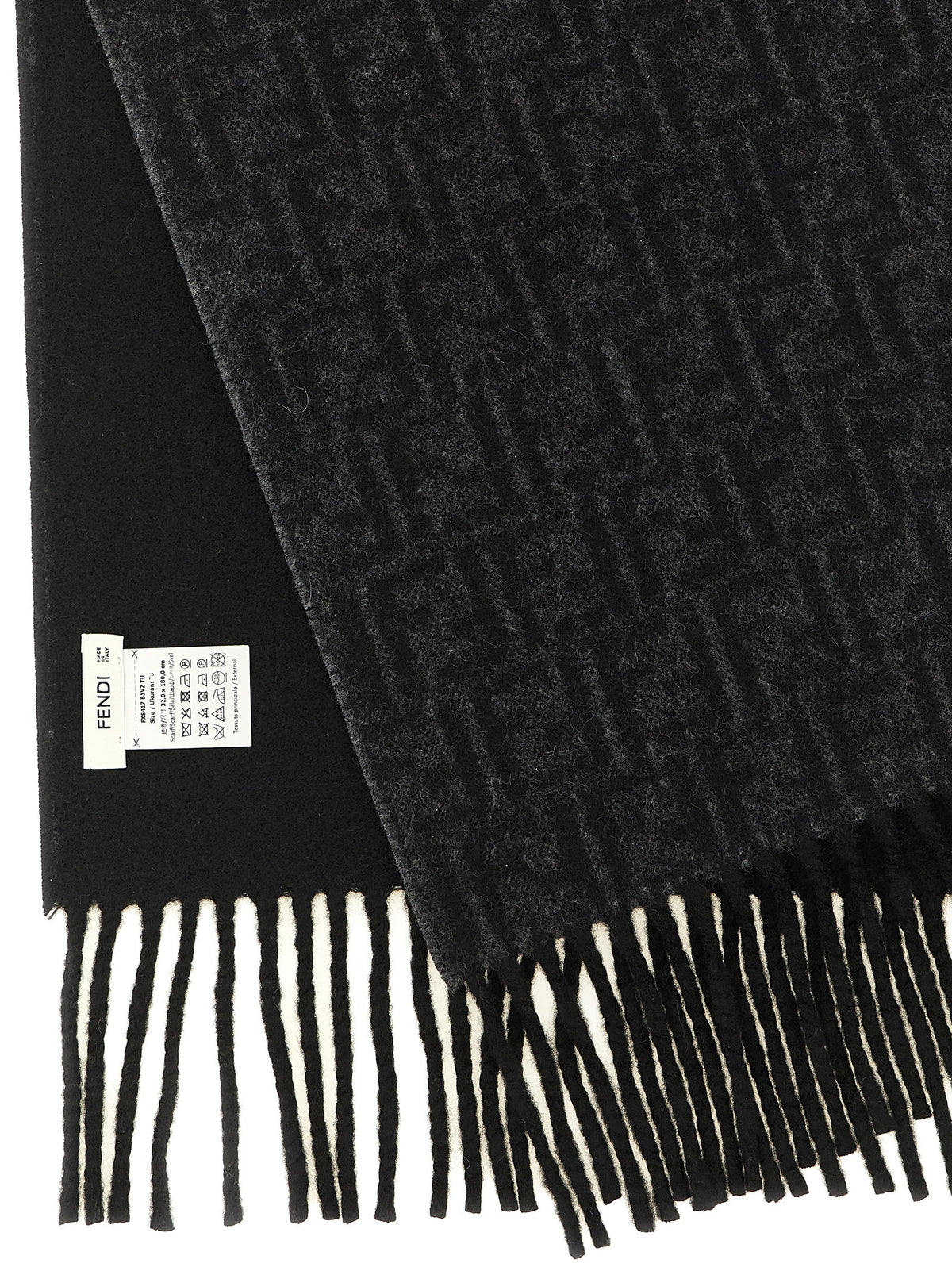 Fendi Black Wool Men's Foulard