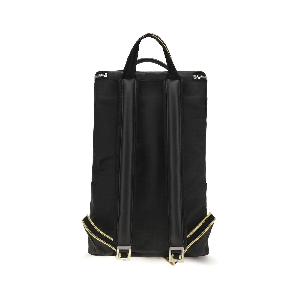 Fendi Black Polyester Men's Backpack