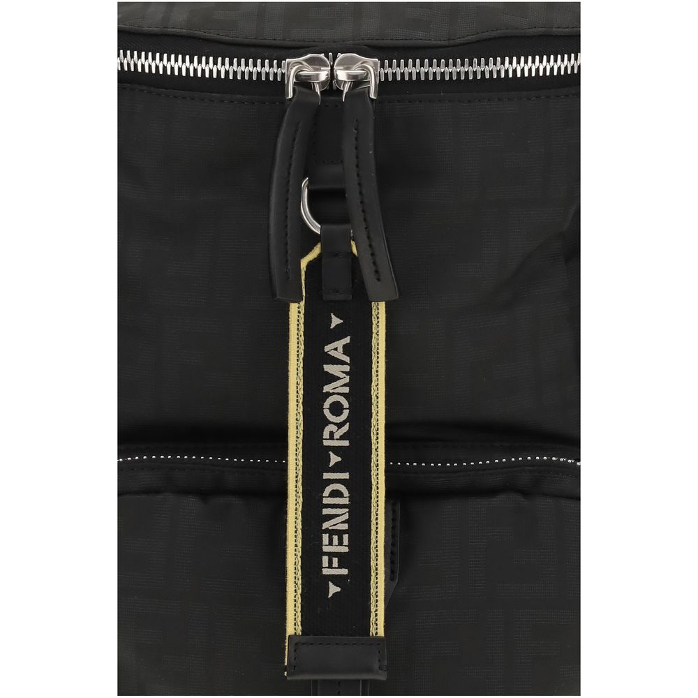 Fendi Black Polyester Men's Backpack