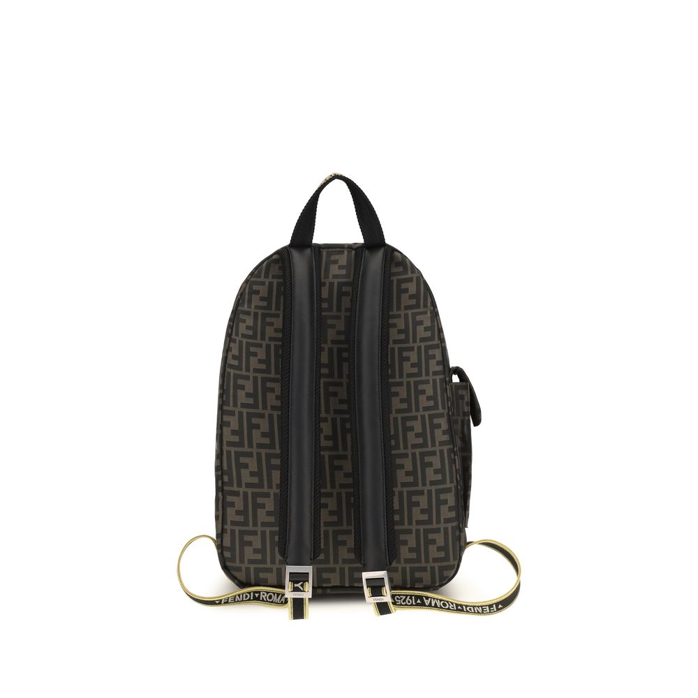 Fendi Brown Polyester Men's Backpack