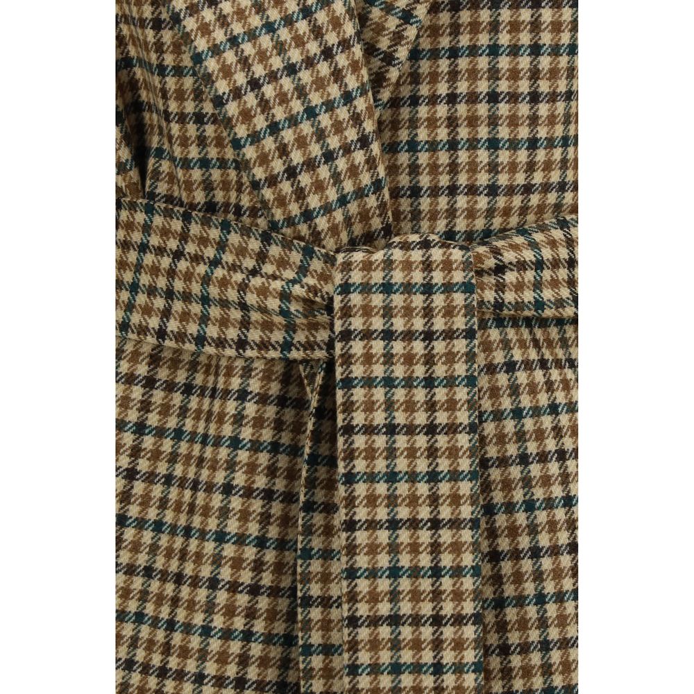 SA SU PHI Beige Wool Oves Aries Women's Coat
