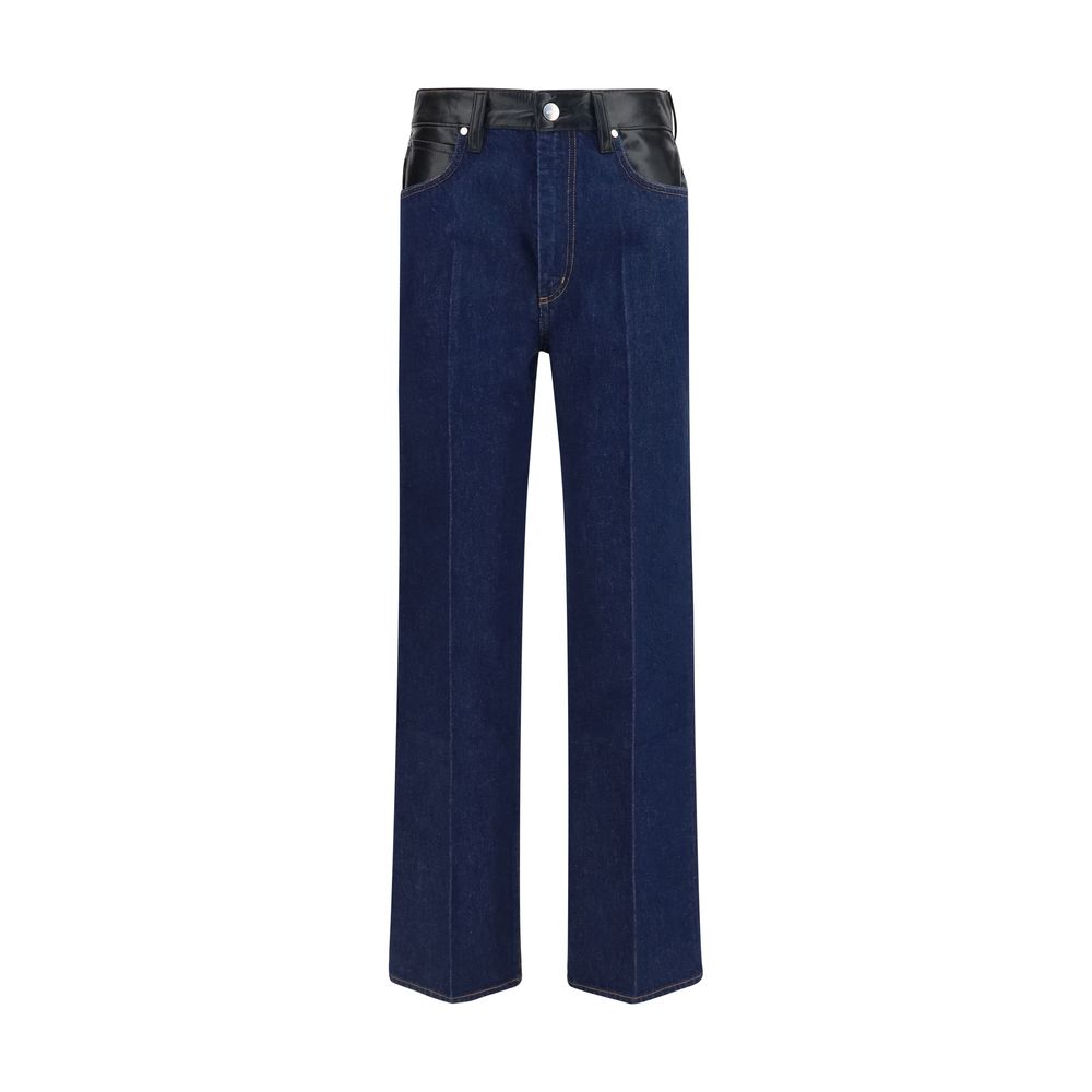Agolde Blue Recycled Cotton Straight-Leg Women's Jeans