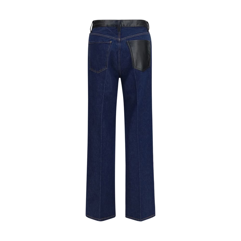 Agolde Blue Recycled Cotton Straight-Leg Women's Jeans