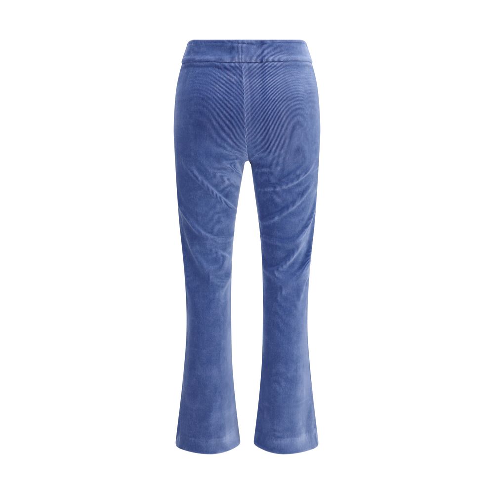 Avenue Montaigne Blue Cotton Flared Women's Pants