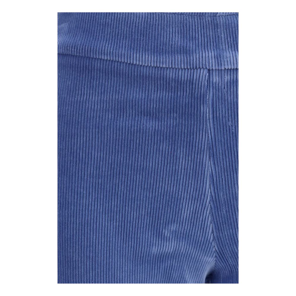 Avenue Montaigne Blue Cotton Flared Women's Pants