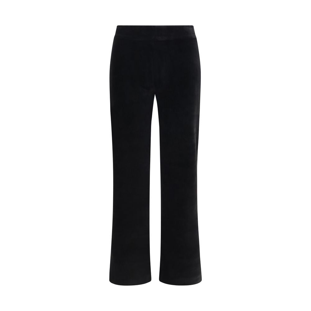 Avenue Montaigne Black Cotton Flared Women's Pants