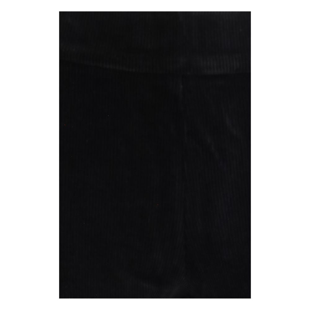Avenue Montaigne Black Cotton Flared Women's Pants