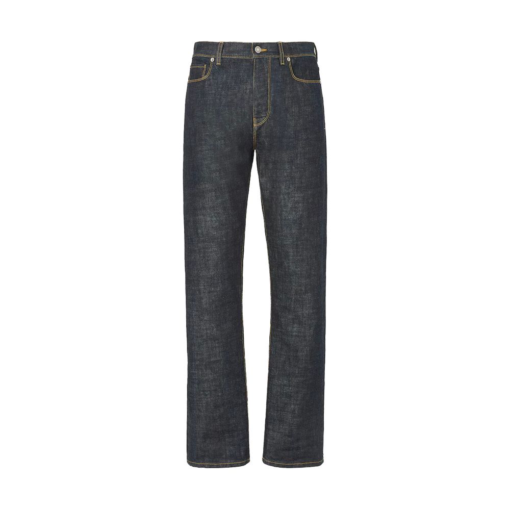 Fendi Blue Cotton Slim Fit Men's Jeans