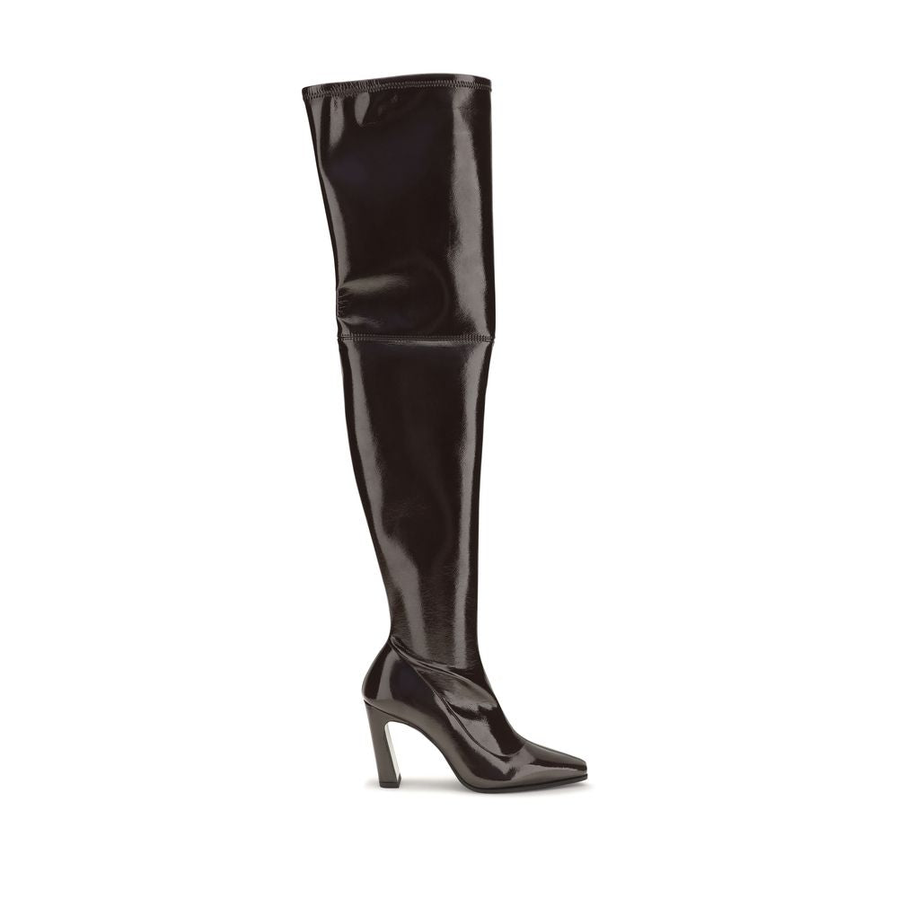 Stuart Weitzman Brown Calf Leather Bos Taurus Over The Women's Knee