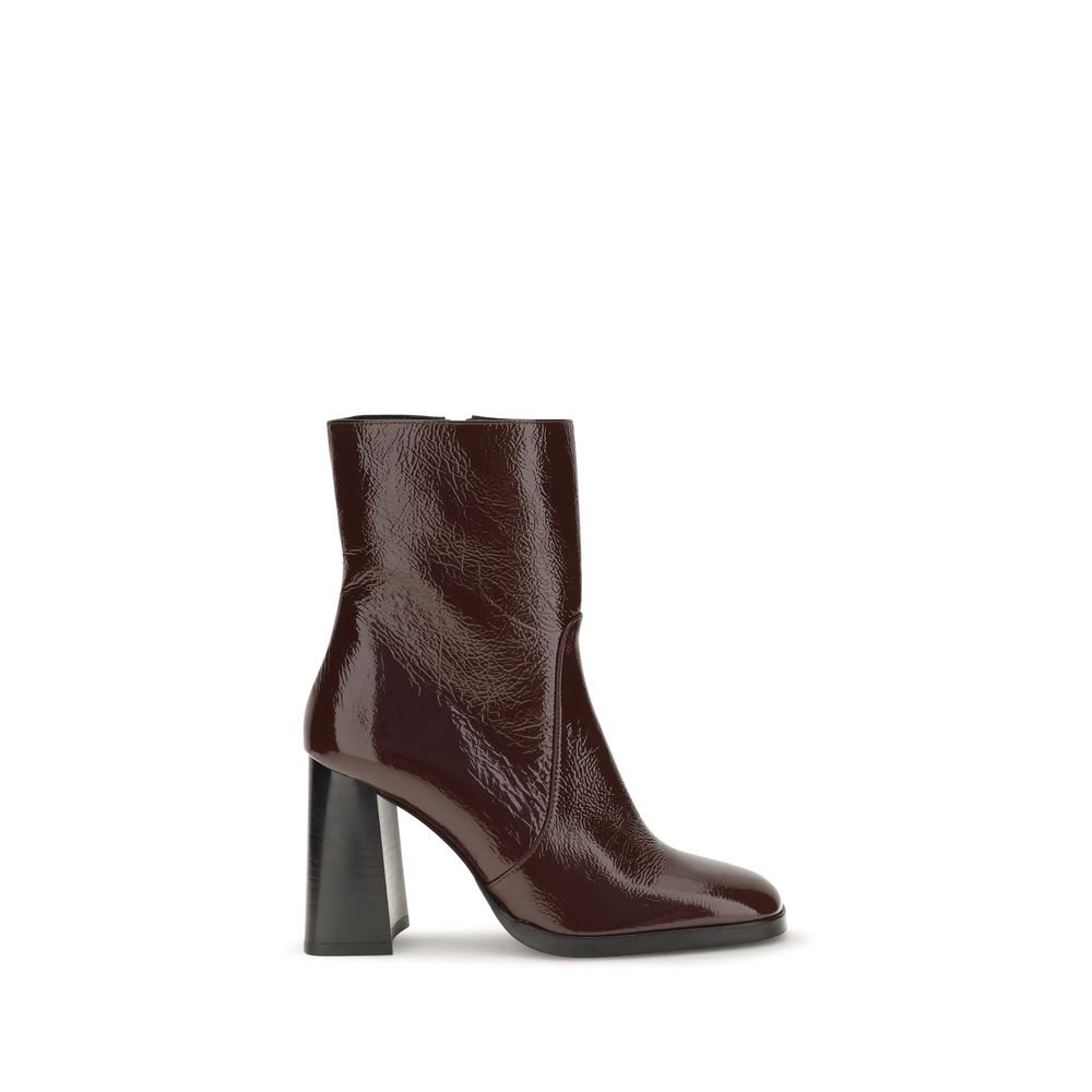Stuart Weitzman Bordeaux Calf Leather Bos Taurus Ankle Women's Boots