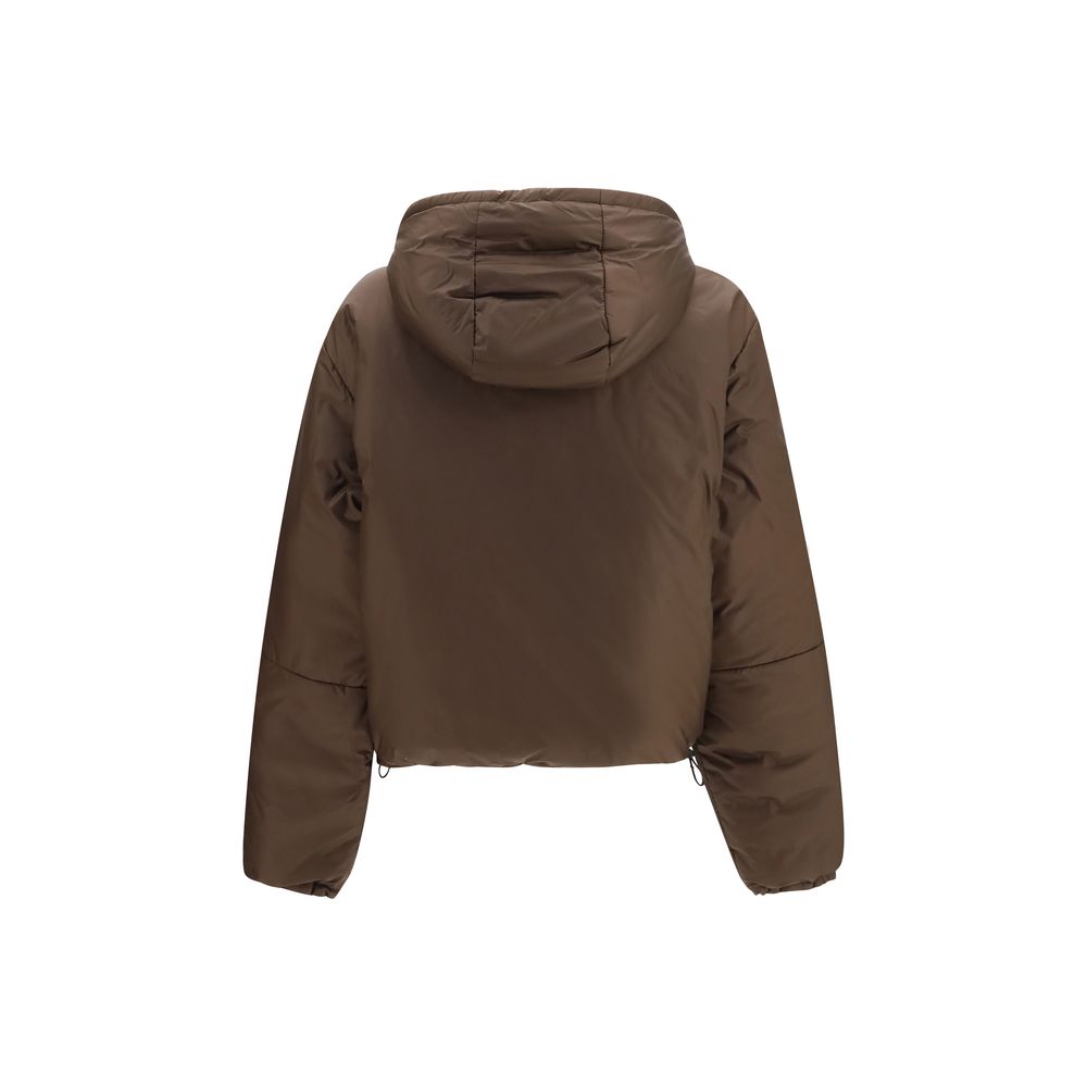 Miu Miu Brown Recycled Polyamide Full-Length Women's Jacket
