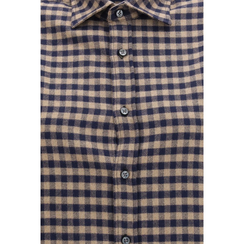 Deperlu Multicolor Cotton Pattern Men's Shirt