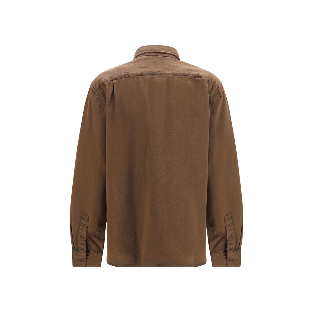Deperlu Brown Denim Men's Shirt