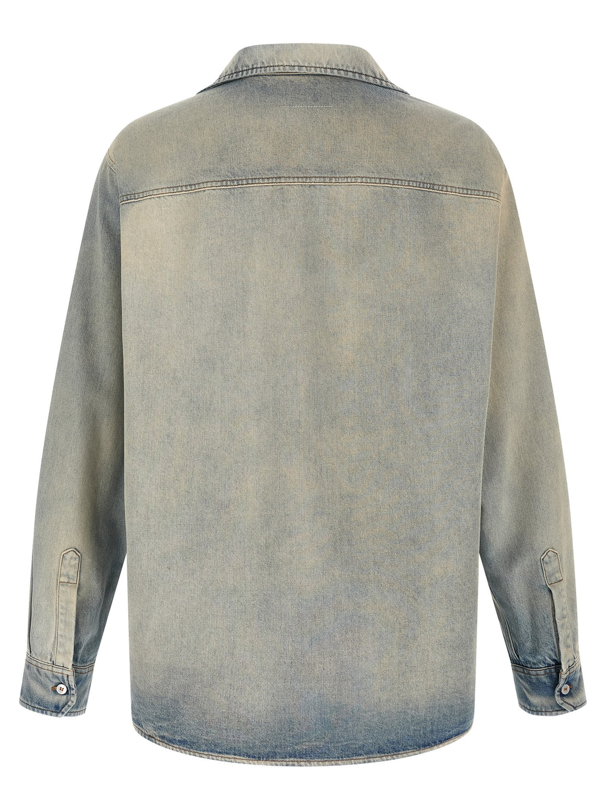 MM6 Maison Margiela Blue Cotton Men's Blouse