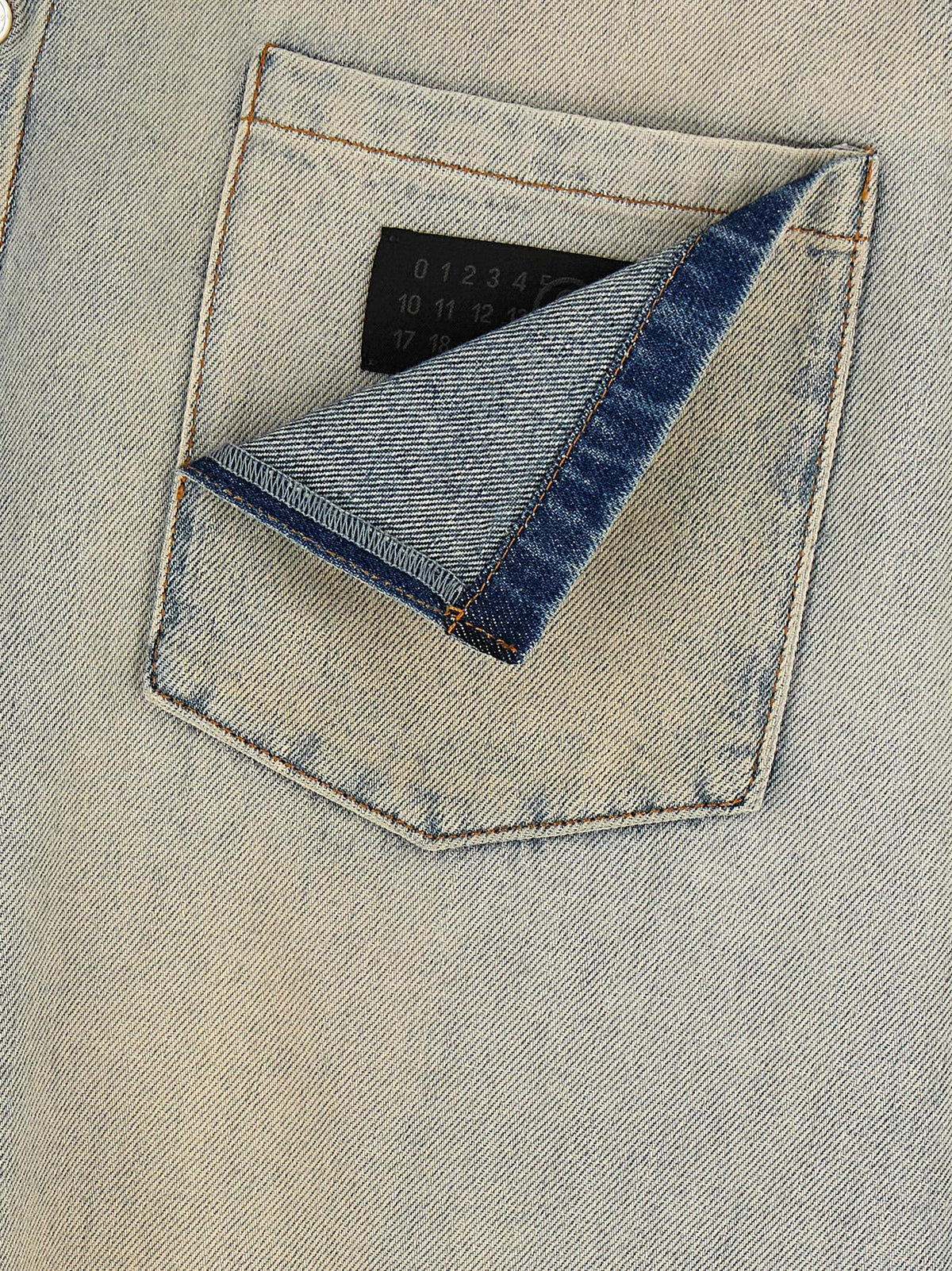 MM6 Maison Margiela Blue Cotton Men's Blouse