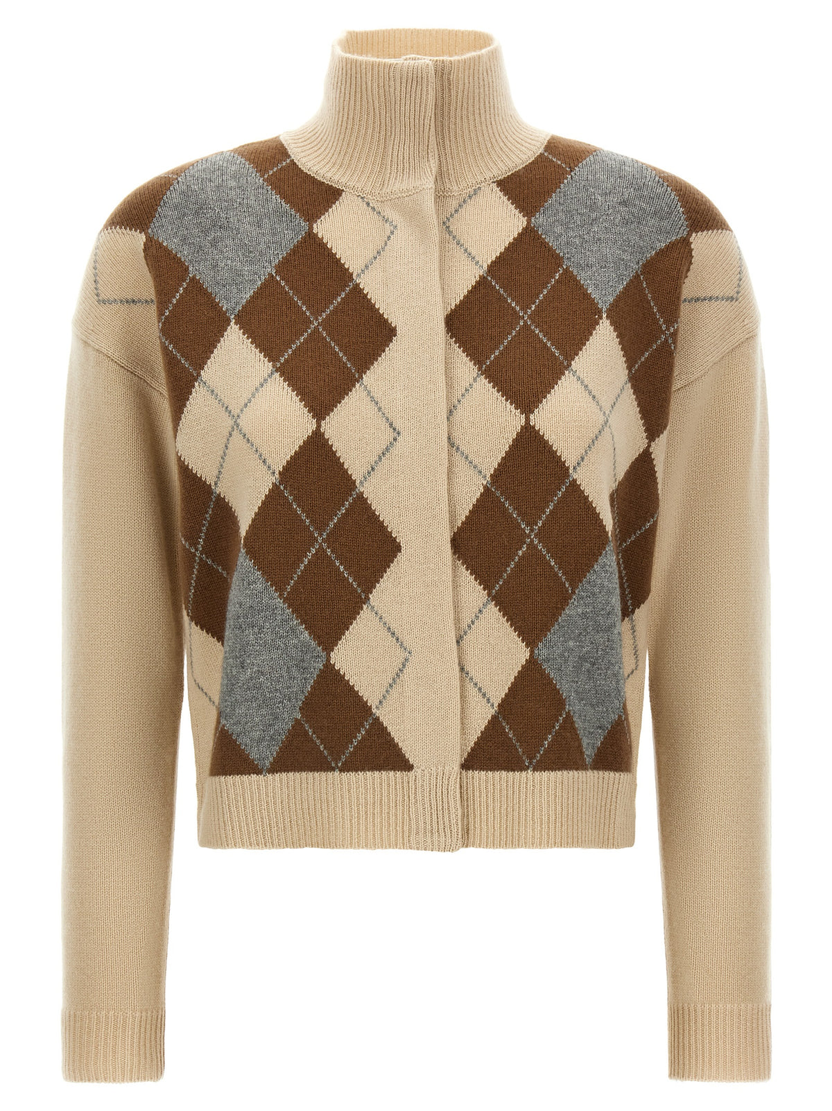 Max Mara Beige Wool Women's Cardigan