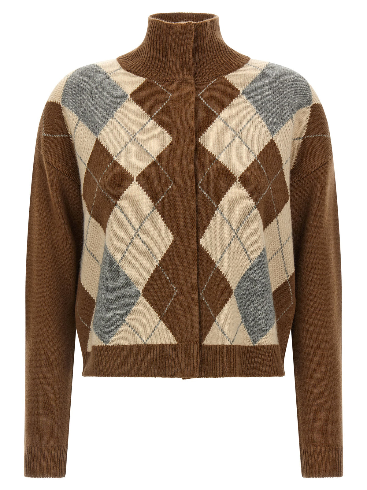 Max Mara Brown Wool Women's Cardigan