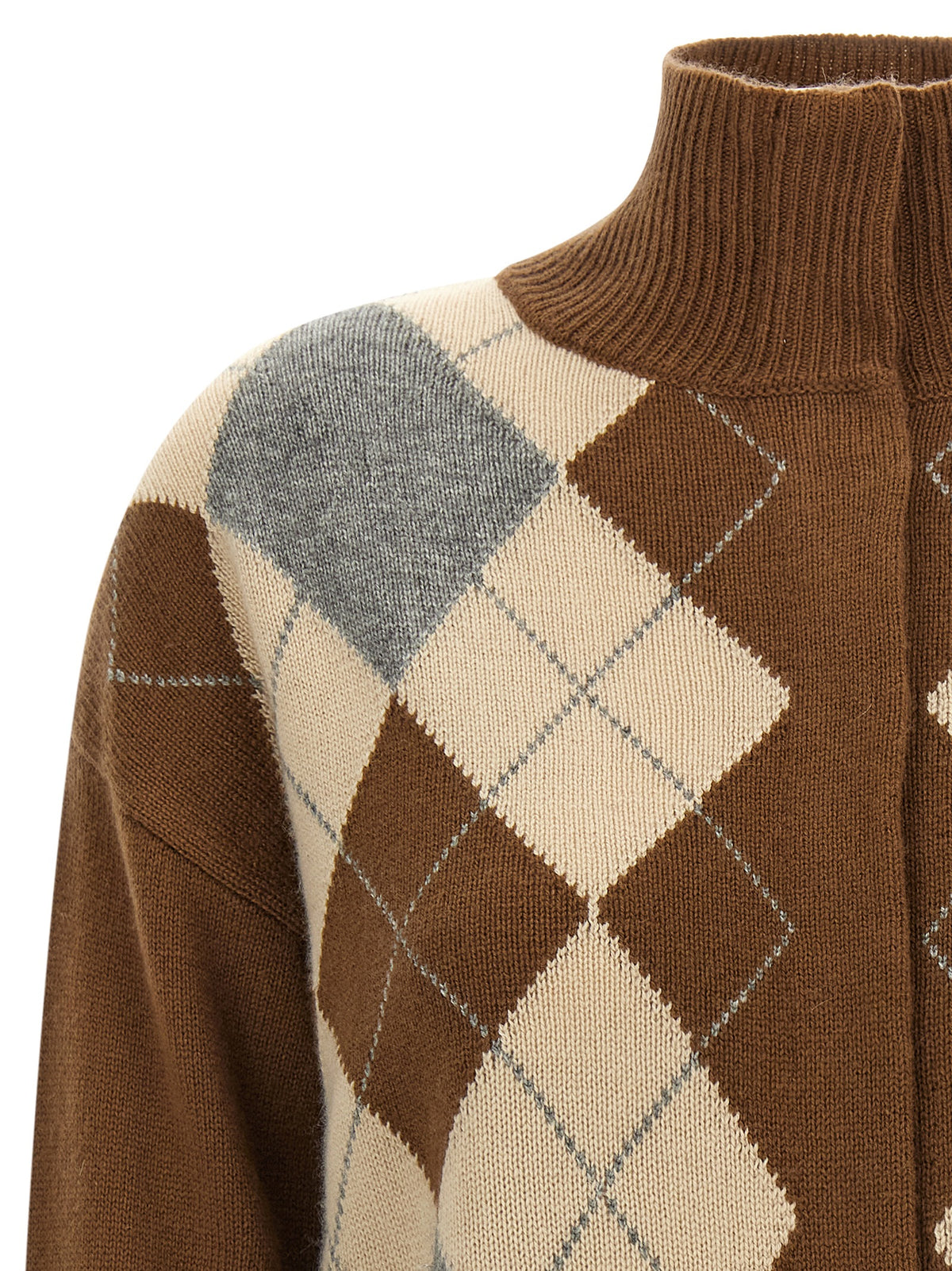 Max Mara Brown Wool Women's Cardigan