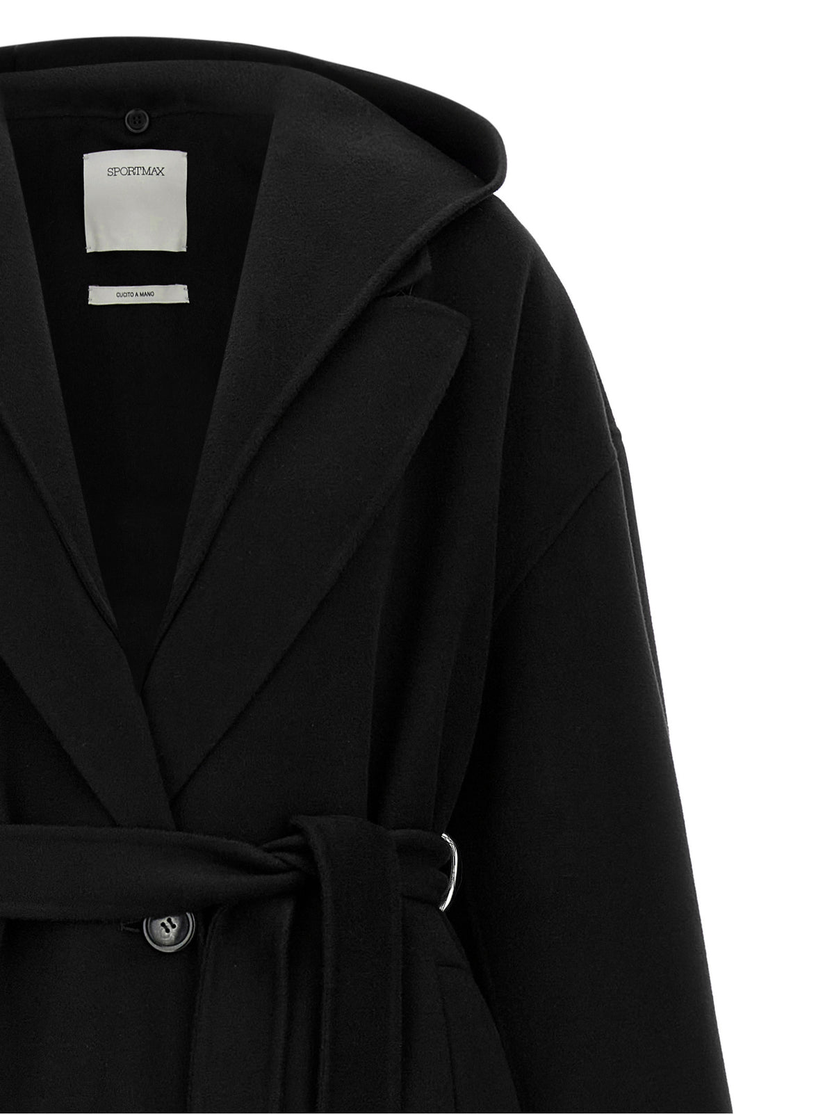 Sportmax Black Wool Women's Coat