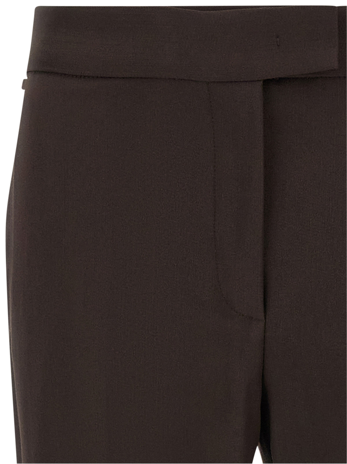 Sportmax Brown Virgin Wool Dress Women's Pants