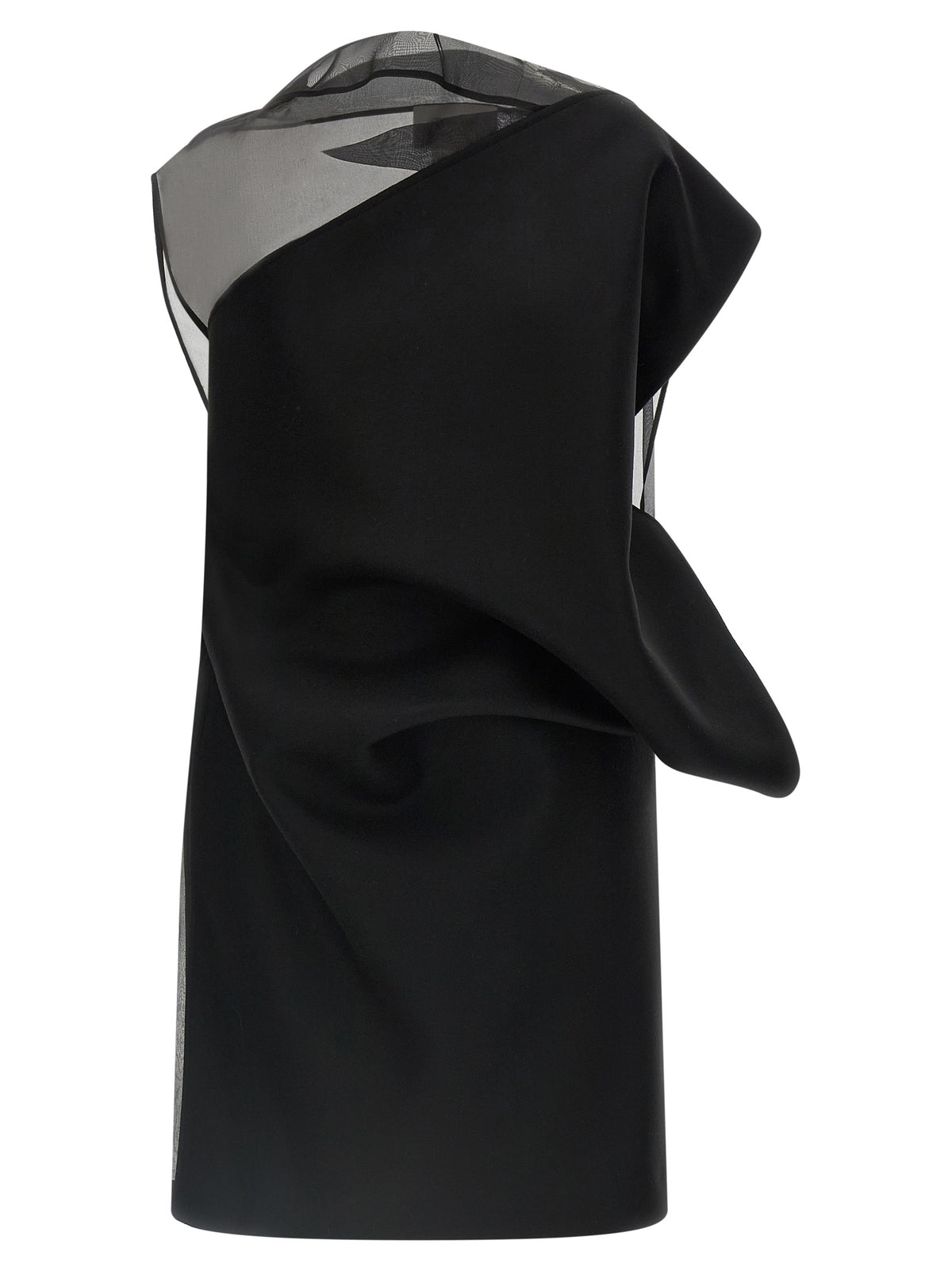 Sportmax Black Wool Short Women's Dress