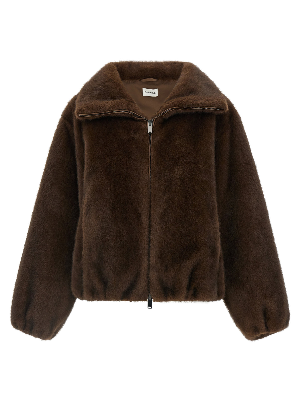 P.A.R.O.S.H. Brown Polyester Women's Bomber