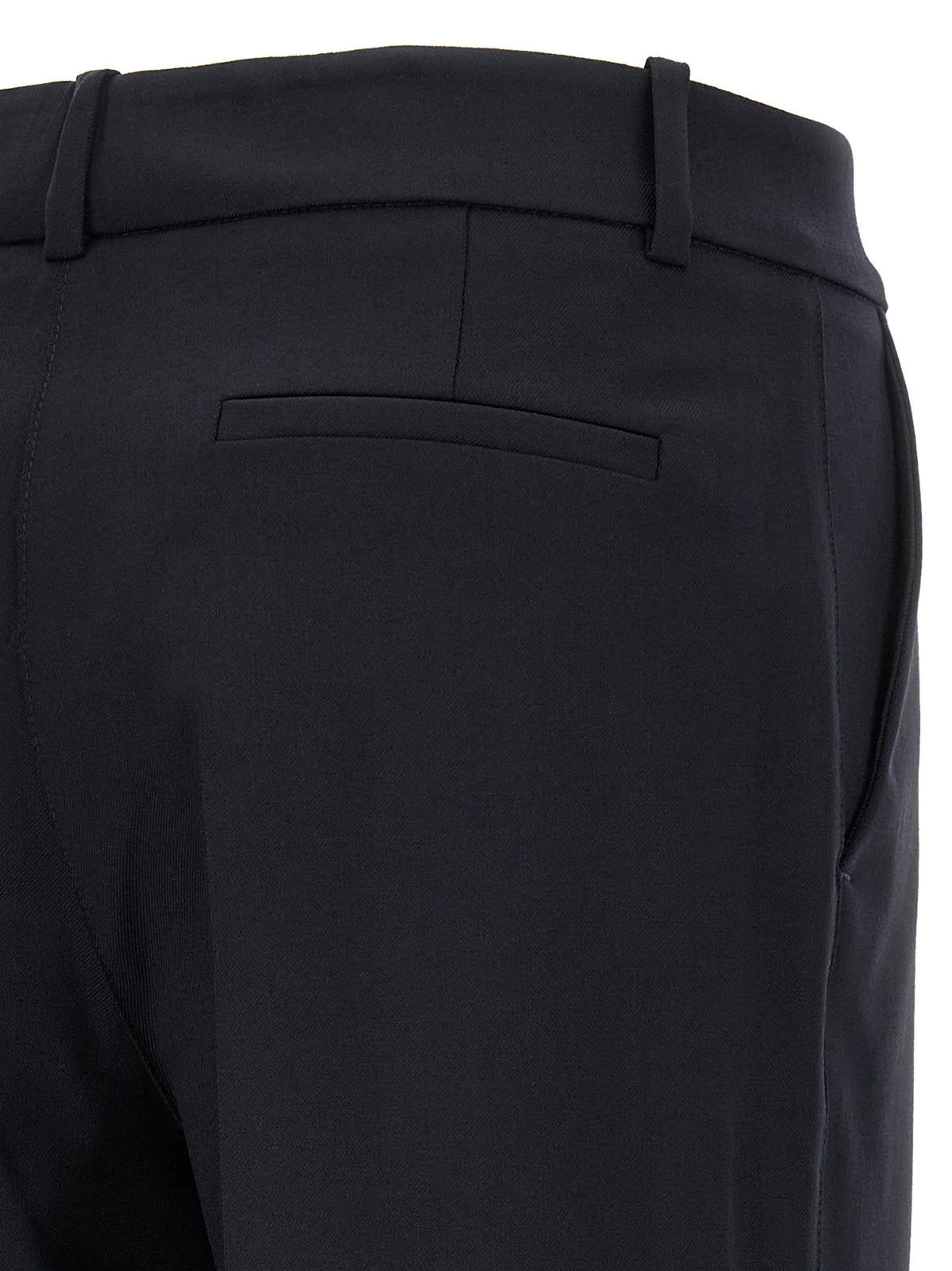 P.A.R.O.S.H. Black Virgin Wool Flared Women's Pants