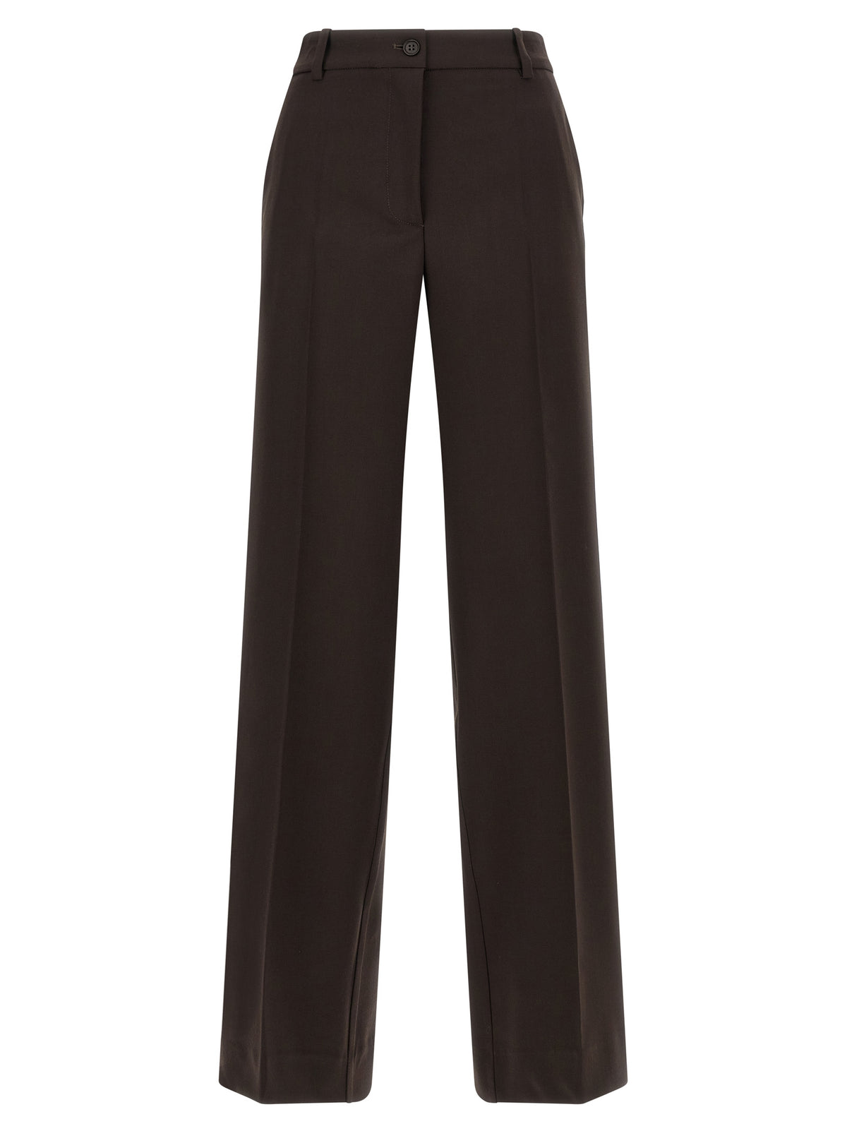 P.A.R.O.S.H. Brown Virgin Wool Flared Women's Pants