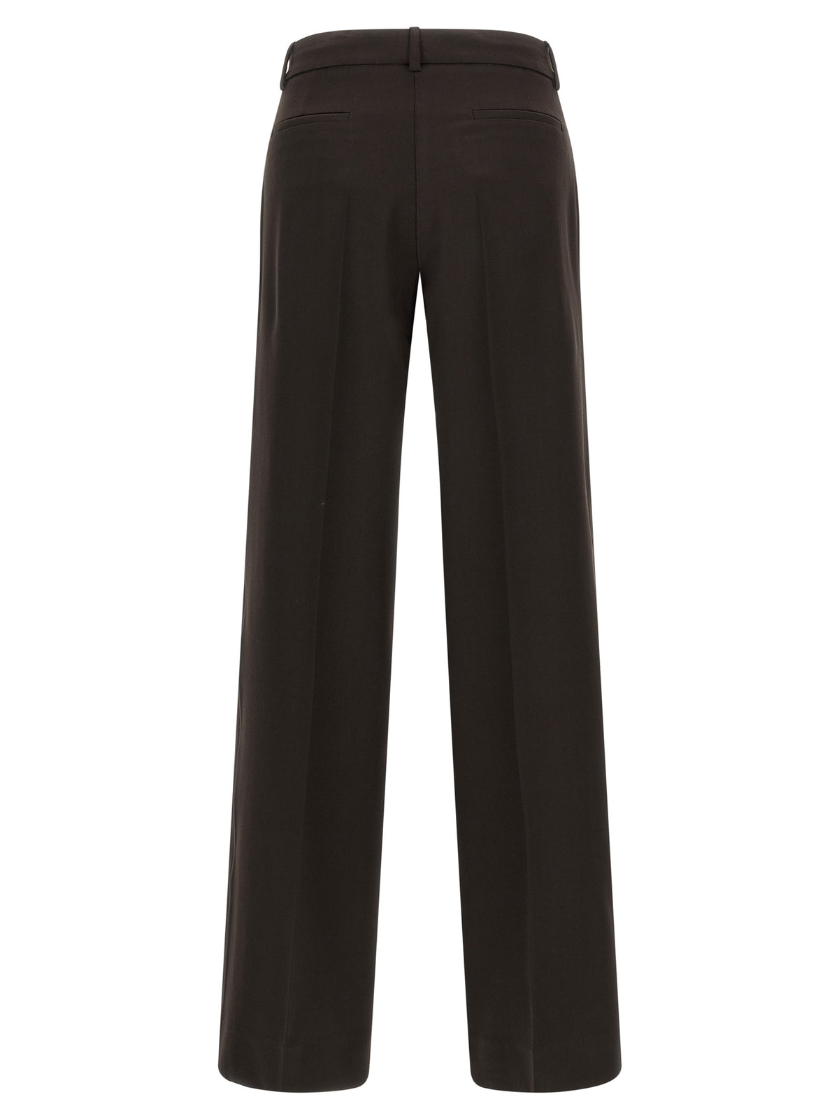 P.A.R.O.S.H. Brown Virgin Wool Flared Women's Pants