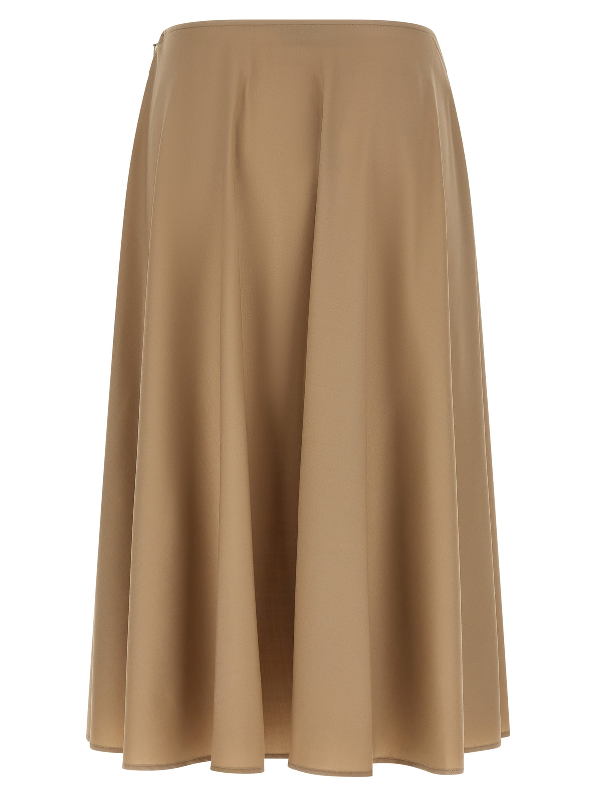 Moschino Beige Virgin Wool Midi Women's Skirt