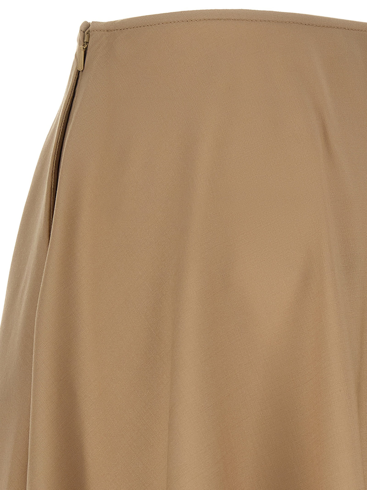Moschino Beige Virgin Wool Midi Women's Skirt
