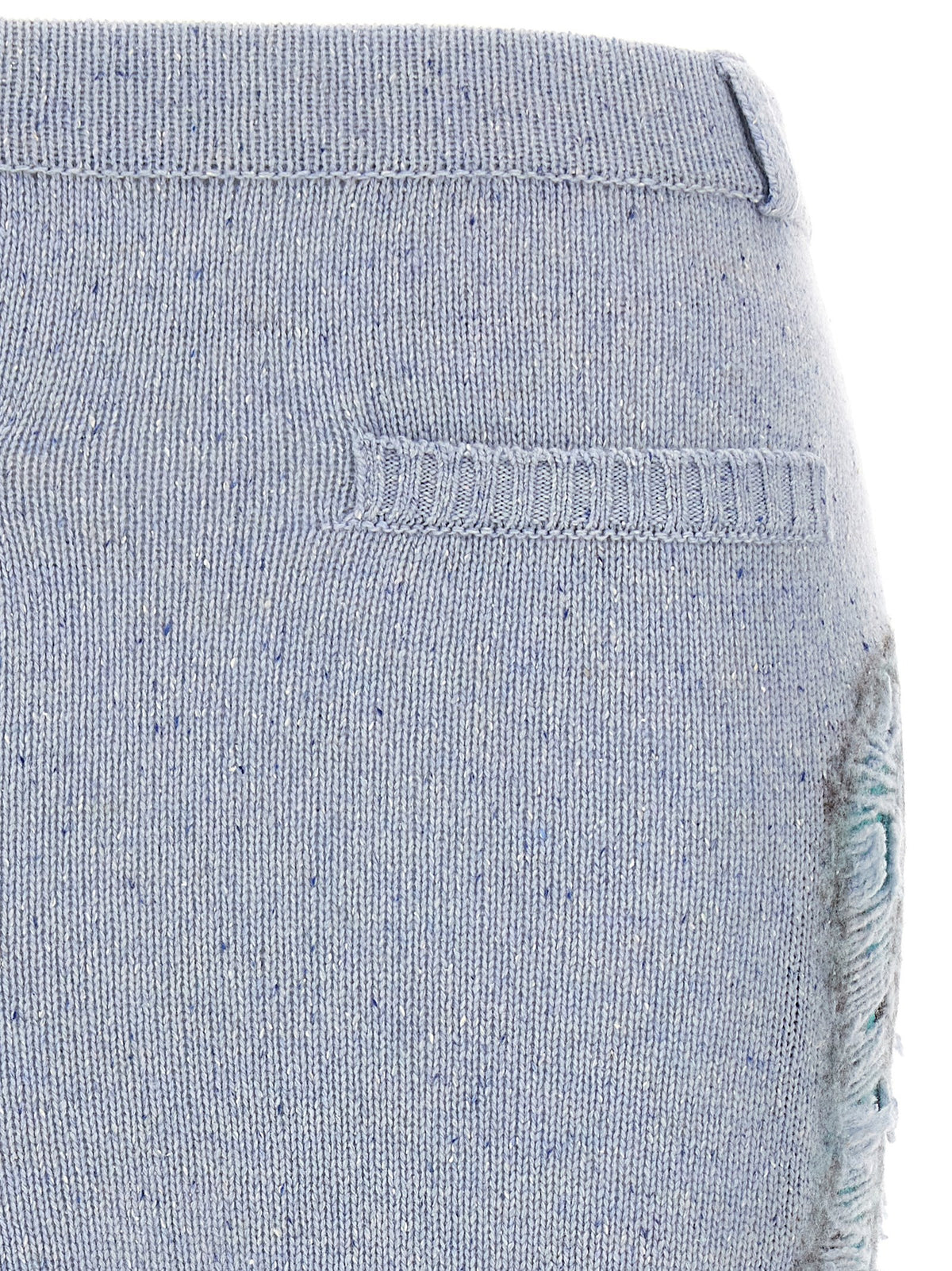 Moschino Blue Wool Midi Women's Skirt