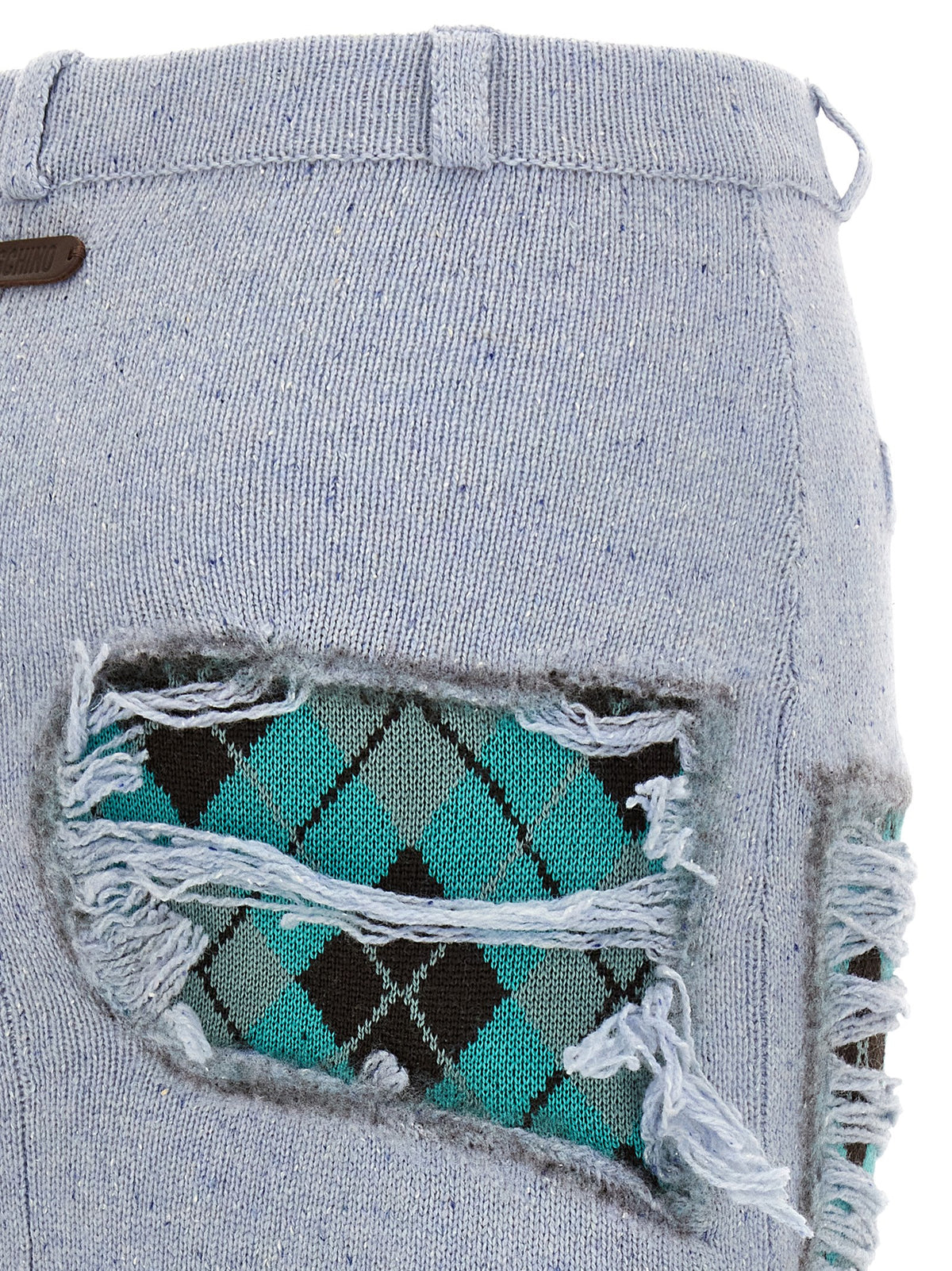 Moschino Blue Wool Midi Women's Skirt