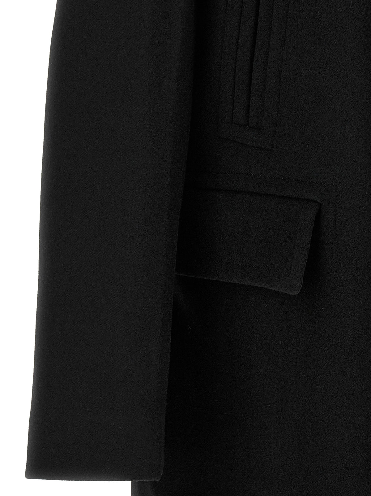 Fendi Black Virgin Wool Men's Coat