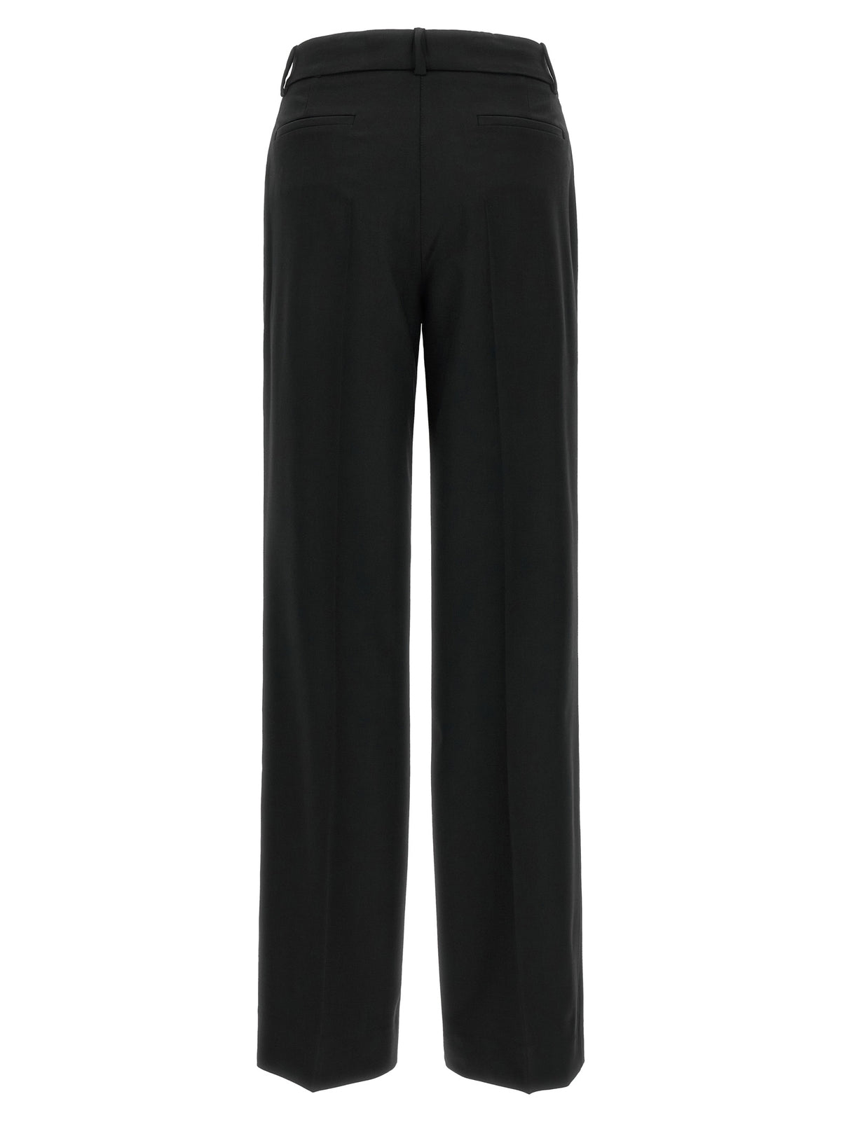 P.A.R.O.S.H. Black Virgin Wool Flared Women's Pants